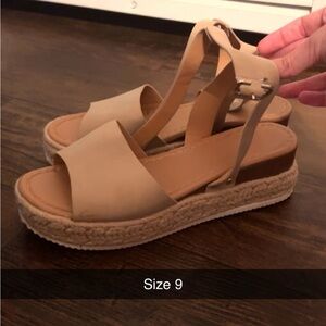 Beige Platform Sandals